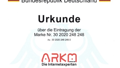 ARKM - Die Internetexperten - Schutzmarke - DPMA München.