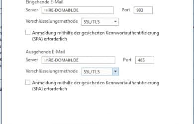 ARKM Webhosting Mailserver-Konfiguration.