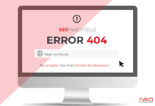 SEO-Nachteile wegen 404-Fehler
