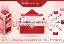 ARKM Datenschutz Informationen per eMail.